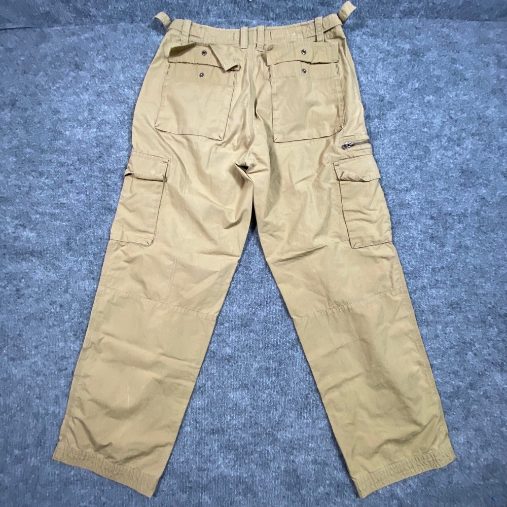 REI Mens Organic Cotton Ripstop Cargo Pants Khaki Tan 34W 32L Hiking 778577